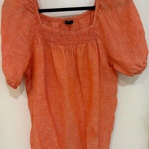 Talbots Vibrant Orange Blouse